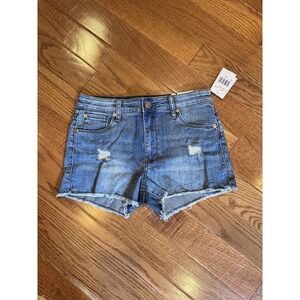 STS Blue Aubrey High Rise Cut Off Distressed Denim Blue Jean Shorts Size 27 NWT